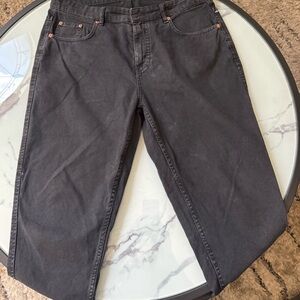 Zara Men's Charcoal Relaxed Jeans